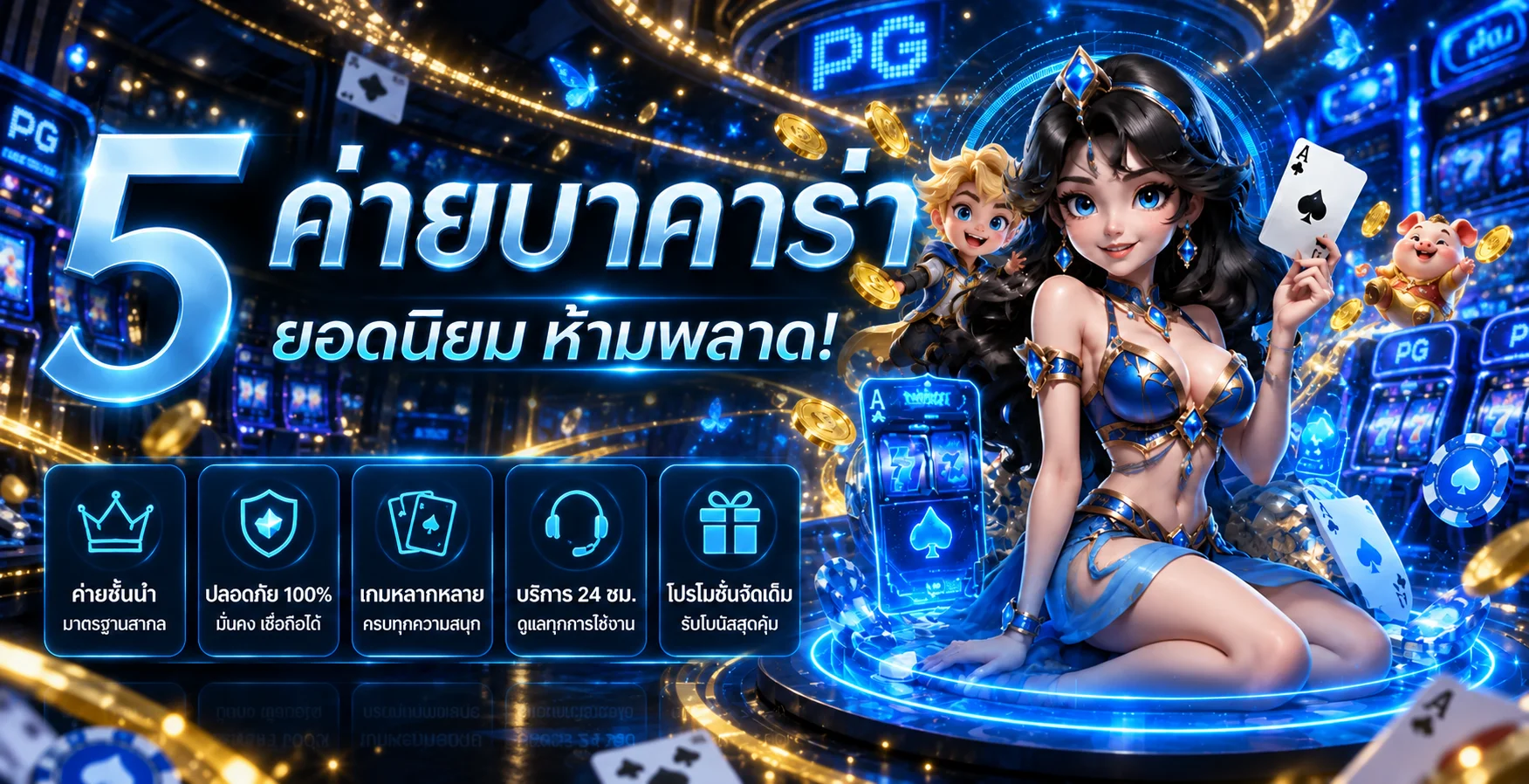 แนะนำห้าค่ายบาคาร่าออนไลน์บน SKYBLUE99